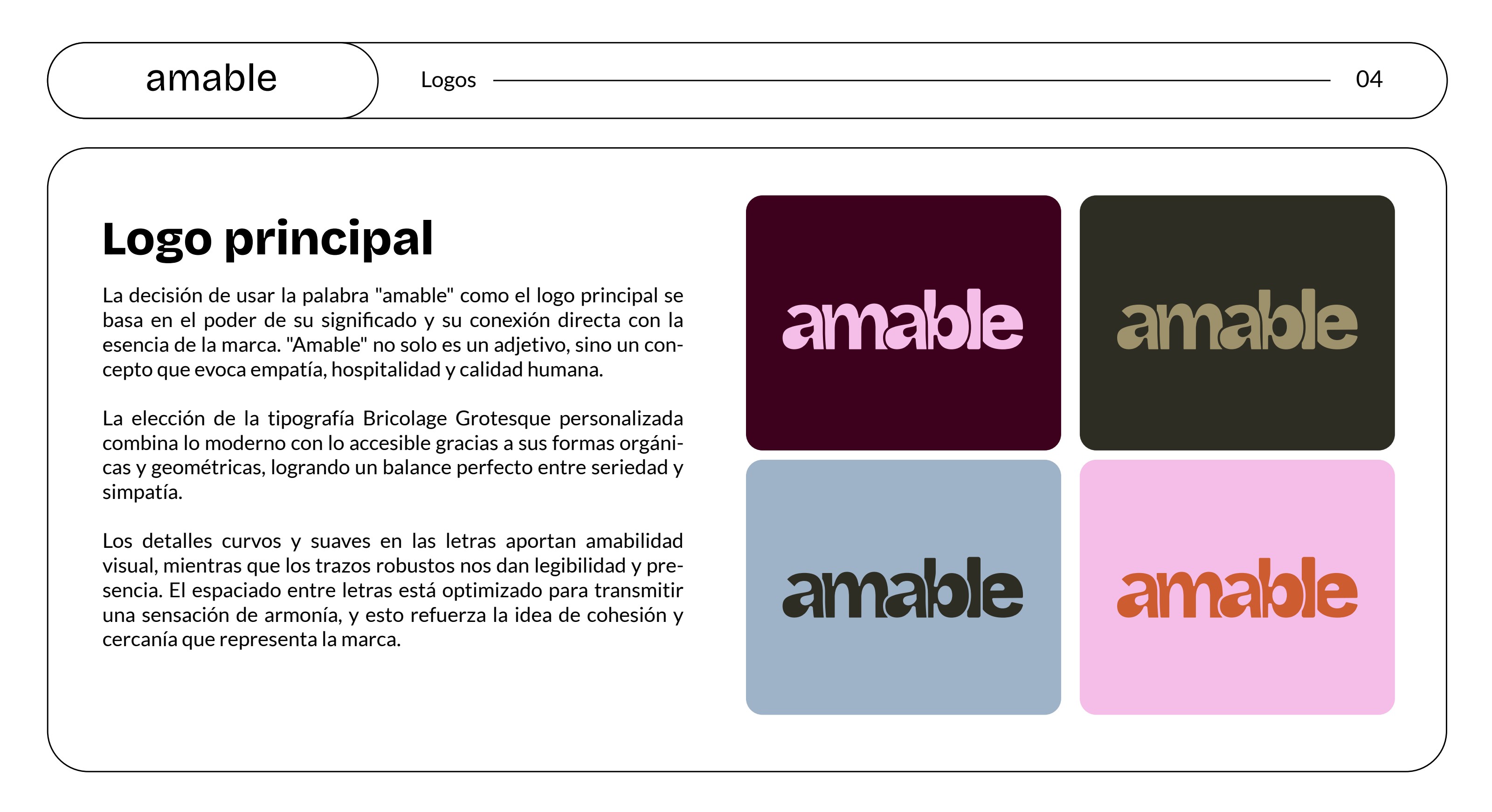 Sistema de logos Amable